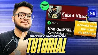 How to Create Spotify UI Animation with Lyrics in After Effects🔥