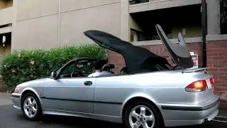 2000 SAAB 9-3 SE Convertible Top Up Action