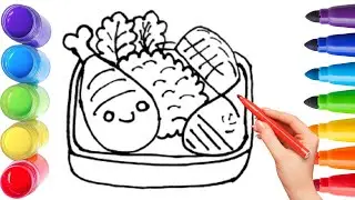 How To Draw cute lunchbox Drawing, Painting & Coloring For Kids and Toddlers_ Child Art