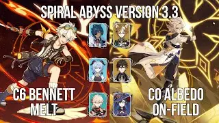 C6 Bennett Melt - C0 Albedo On-Field | 3.3 Spiral Abyss Floor 12 | Genshin Impact