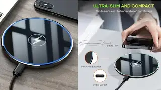 Wireless Charger 15W Fast Charging, Dual-Speed (5W/15W) - Qi- Wireless Charging Pad