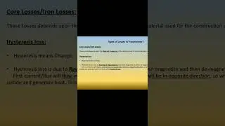 Hysteresis losses in Transformer  #electrical #engineering #shorts #youtubeshorts #trending
