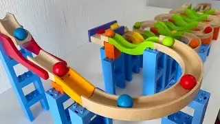 Marble Run Race⭐︎Trix Track Wooden Special Rolling Course