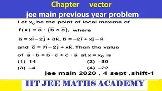 vector jee | main 2020 | 4 september | shift 1 | PYQ | RS SIR