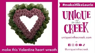 DIY Deco Mesh Floral Heart Wreath on UITC Cane Boards