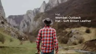 Wombat outback leather hat