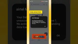 AIRTEL FREE DATA 🤩|| FREE 1GB DATA CODE || TODAY AIRTEL OFFER #shorts #viral #airtel