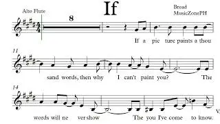 If   Bread Alto Flute Play Along Sheet Music