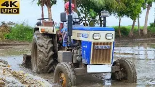 Swaraj 744 FE 48hp 2wd Tractor rotary tiller performance Review | Sonalika tractor power #CFV