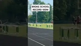 100m BROKE SCHOOL RECORD. 11.06 (hand timed) 🏃&zwj;♂️💨💨 #trackandfield #track #100meterrunning #sports