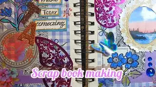 ASMR How to make a home scrap book ||Journal making #scrapbooking #diary #calligraphy #craft #art