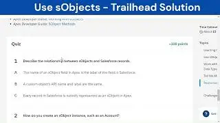 Use sObjects - Apex basics and Database - Trailhead Salesforce