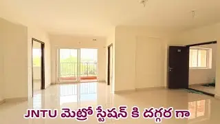 @JNTU Metro -Brand New 3BHK Flat For Sale in Gated Community Close to JNTU Metro Station: 9676776607