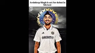 Arshdeep Singh test debut in 5th test 🥶 #shorts
