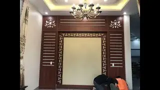Pooja Mandir Design in living room | Puja room temple design ideas / New Construction.