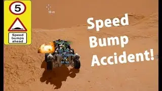 Speed Bump Crash! - Space Engineers: Rover Survival Ep 6