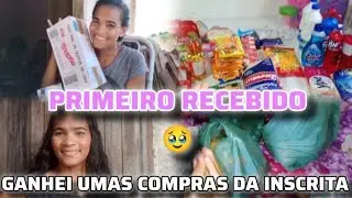 PRIMEIRO RECEBIDO DO CANAL🥹 Ganhei uma feira da inscrita -Deus é fiel 🙌