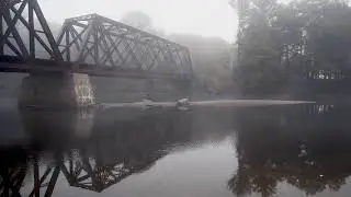 Mist Rolling Off the Pemi River in New Hampshire - Free HD Stock Clip