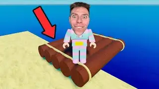 Overlever på en tømmerflåde i Roblox