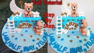 Baby's Half Birthday Cake | Half Birthday Cake | Teddy Bear Theme Half Birthday Cake | Seller FactG