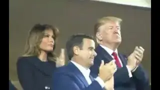 Лицо Трампа вытянулось, когда весь стадион освистывал его на Мировой серии