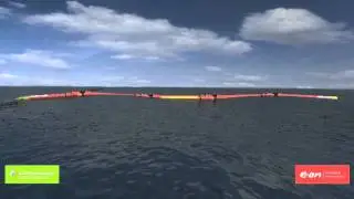 The Pelamis wave power machine for E.ON and ScottishPower Renewables
