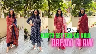 AJIO Kurta Set Try-on Haul under 1000/- | DREAM GLOW