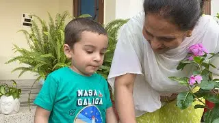 Toddler gardening time/ Time to learn colours/ Time to learn about nature/ Gardening with Grandma