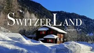 Walking on a frozen lake Champex-Lac🇨🇭Switzerland