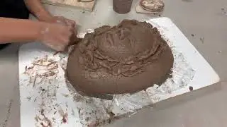 STAINING  BISQUE art #mask #clay #ceramic