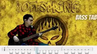 The Offspring - Gone Away (bass cover + tab)