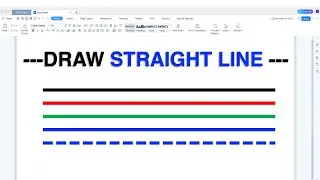 Как нарисовать прямую линию в WPS Office