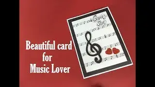 Beautiful handmade Card for Music Lover | handmade music card design | complete tutorial
