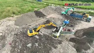NFLG Tracked Mobile Flip-flop Screen 550czX2 Applied in the Disposal of Stale Garbage