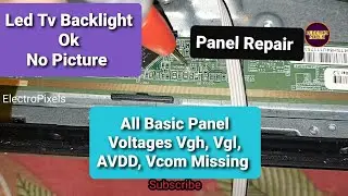 Led Tv No Display|PT320AT01-1 Panel Repair|No vgh,Vgl,AVDD voltage|Blank Screen No Picture|Tvrepair