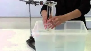 How to set up equipment for gas collection by water displacement