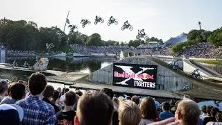 Freestyle motocross action on floating course - Red Bull X-Fighters Munich 2014