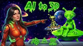 How to Make a 3D Model Alien with AI (Ref. Image &rarr; 3D Print) | Blender | Creality K2 Plus Combo