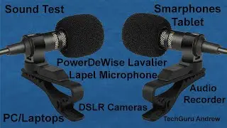 PowerDeWise Lavalier Lapel Microphone TESTING