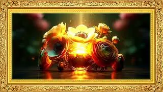 Relaxing of Most Popular Creative  Flowers 🌷 TV Screensaver 4K Golden Flower Wallpaper #4ktv
