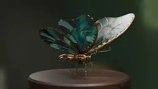Mechanical butterfly CGI - Turn