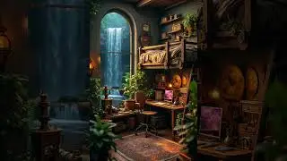 Cozy Room with Relaxing Waterfall Sounds 🌿✨ | Nature ASMR #shorts