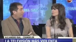 Alejandro Rial y Edith Hermida  discuten sobre violencia en la TV