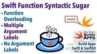 Ch. 1 Swift Fundamentals Function Overloading, Argument Labels, & No Arguments (2025)