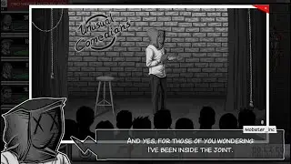 A criminal doing Stand Up: Two Weeks in Painland. Gig 1 English.