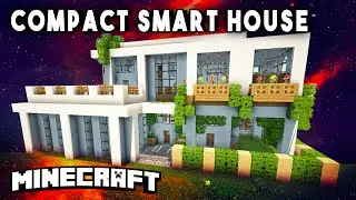 COMPACT REDSTONE SMART HOUSE (Transform Into A Fortress!) - Modern Mansion Design