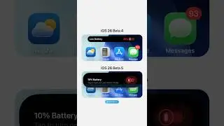 iOS 26 Beta 5 brings a subtle redesign to the low battery alert in Dynamic Island. #ios26