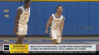 West Mifflin basketball player with Down syndrome scores on Senior Night, gets carried off the court
