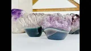 AMETHYST CRYSTAL FLOWER CUT BASE | YOU CHOOSE