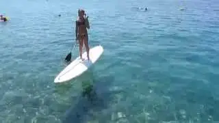 Хорватия, катание на доске по морю, остров Чиово